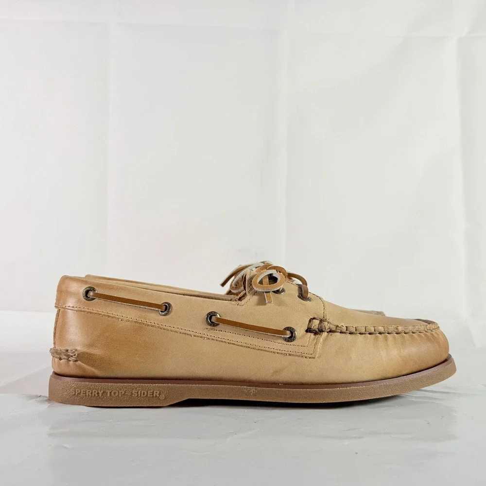 Sperry Gold Cup Authentic Original Burnished Tan Boat Shoes Mens 10.5M STS24497